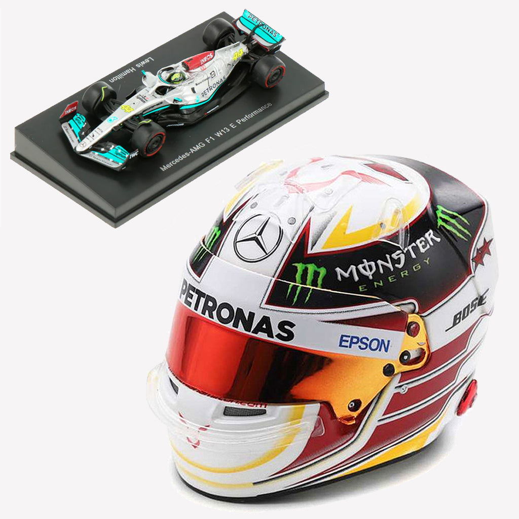 Lewis Hamilton US GP 2015 Mercedes 1:5 Helmet & 1:64 Mercedes W13