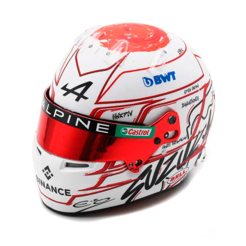 Casque Esteban Ocon 2023 Monaco GP Alpine 5HF104 helmet Spark 1/5 F1 Formule 1 Casque Esteban Ocon 2023 Monaco GP Alpine 5HF104 helmet Spark 1/5 F1 Formule 1