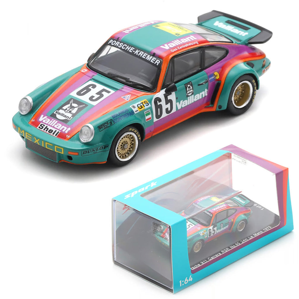 Spark Porsche 911 Carrera RSR 3.0 #65 Vaillant Le Mans 24H 1975 (1:64)