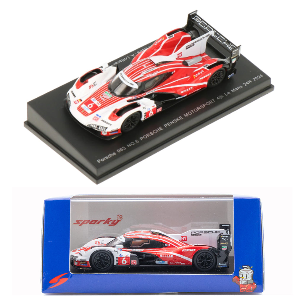 Porsche 963 ミニカー 6h Le Mans 2024 Spark Porsche 963 #6 Penske Motorsport Le Mans 24H 2024 (1:64