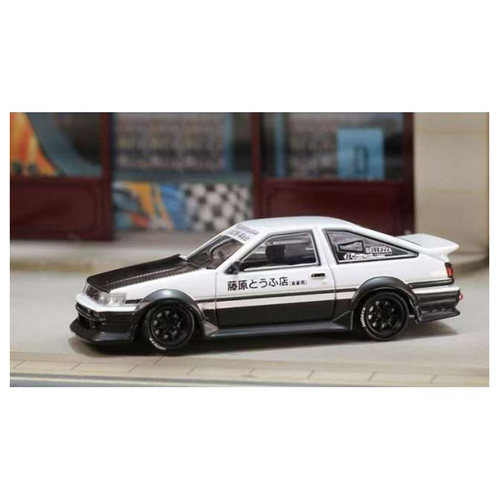 Street Warrior RWB Toyota AE86 White With Black Bonnet (1:64 Scale