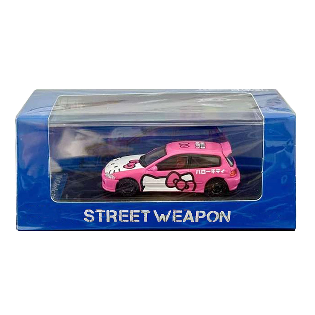 Street Weapon Honda Civic EG6 Pink / White Hello Kitty (1:64 Scale)
