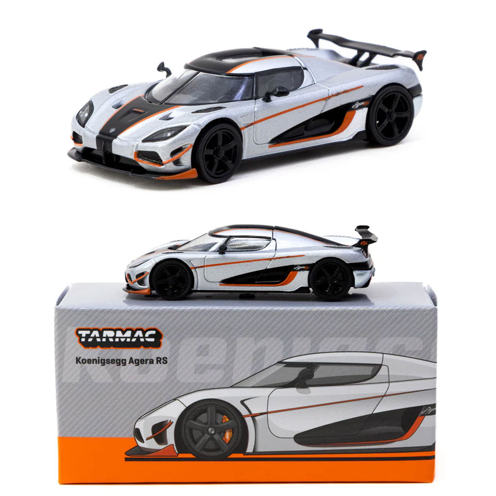 Tarmac Works Koenigsegg Agera RS Moon Silver / Black (1:64 Scale)