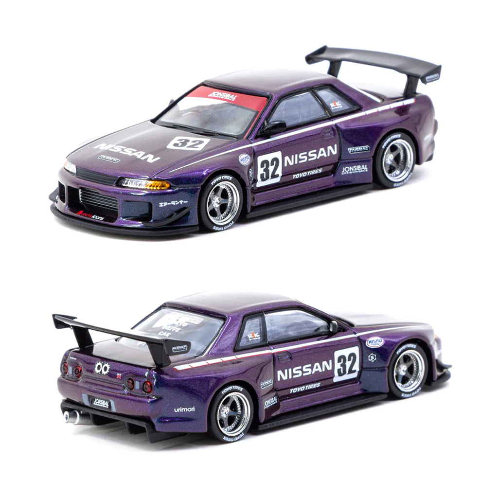 Tarmac Nissan Skyline R32 Widebody Jon Sibal Midnight Purple (1:64)