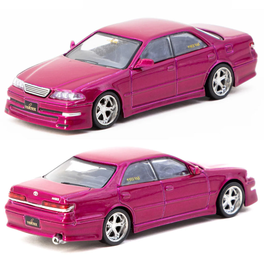 TARMAC VERTEX Toyota Mark II JZX100 改造 Tarmac Vertex Toyota Mark II JZX100 Red Metallic (1:64 Scale
