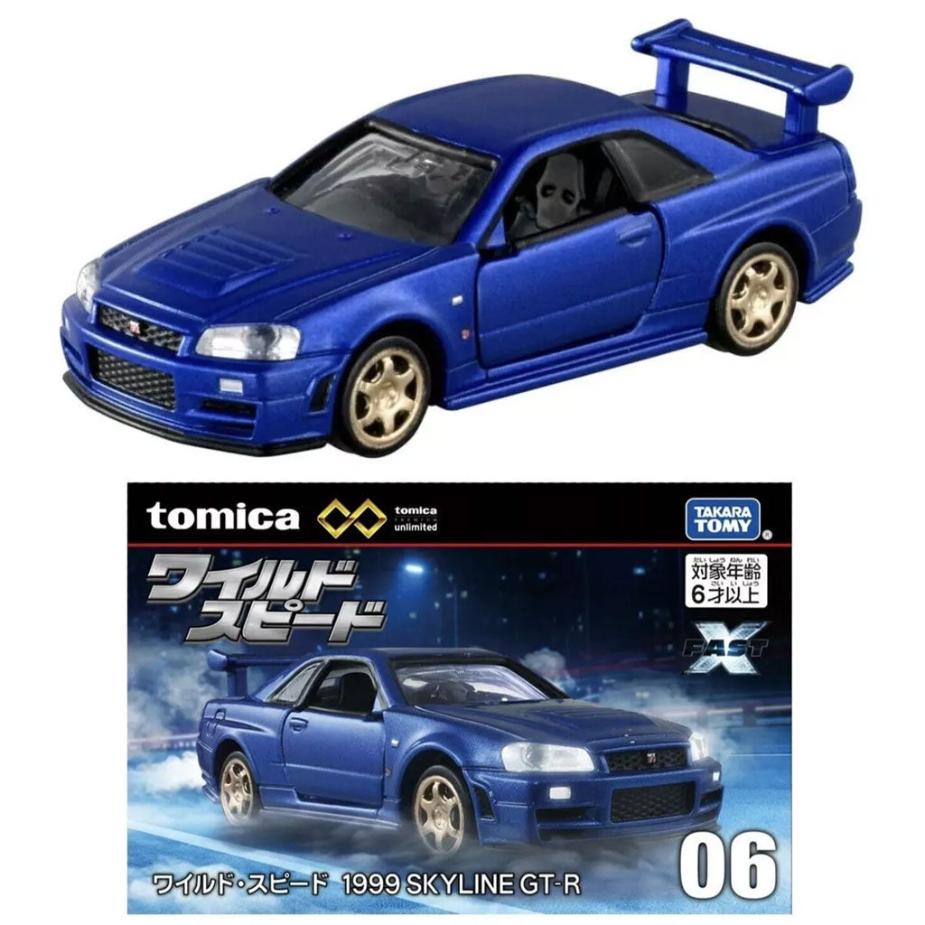 Tomica Unlimited - Fast & Furious 1999 Nissan Skyline GT-R Blue (1:64)