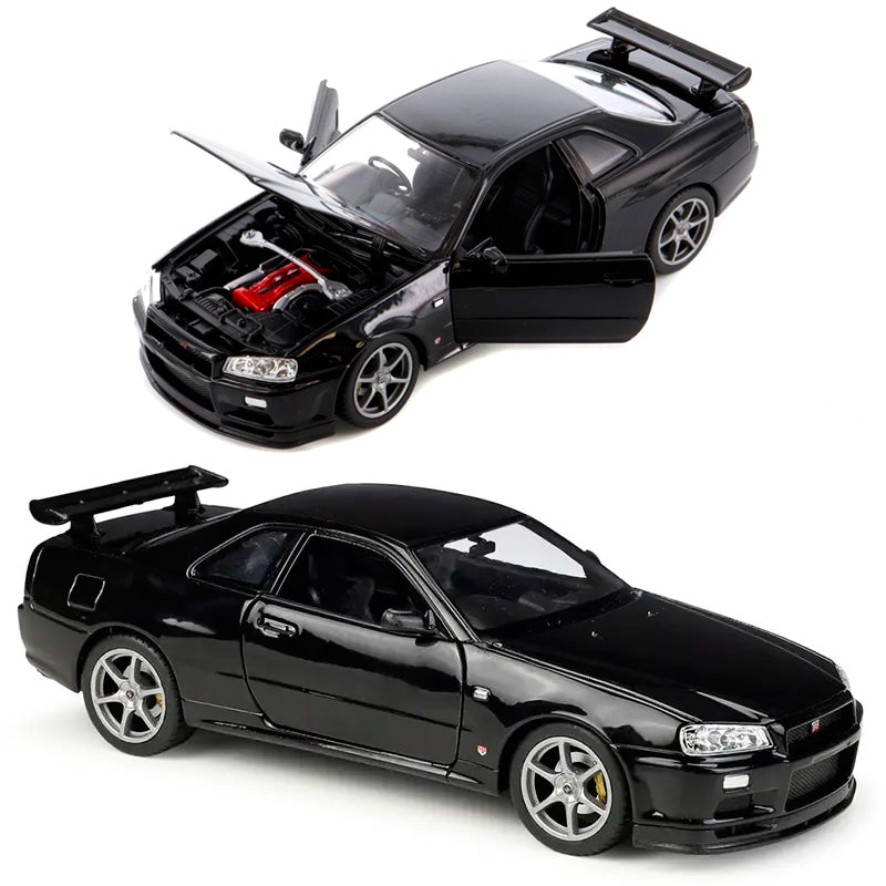 Welly Nissan Skyline GT-R R34 Black (1:24 Scale)