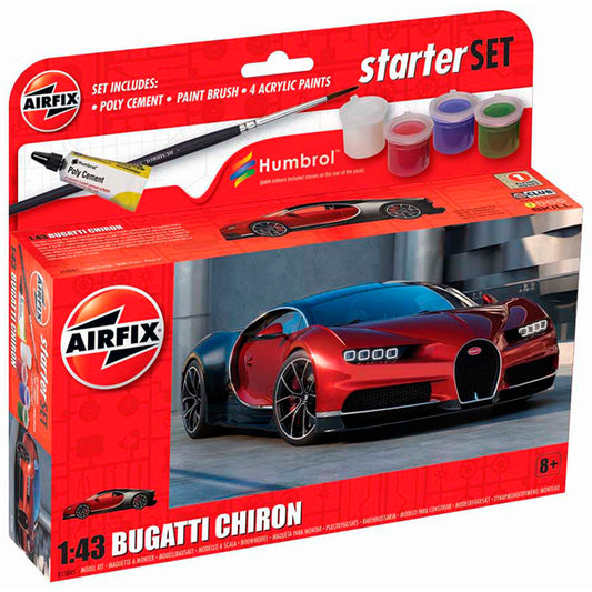 Airfix Starter Set - Bugatti Chiron Model Kit (1/43)