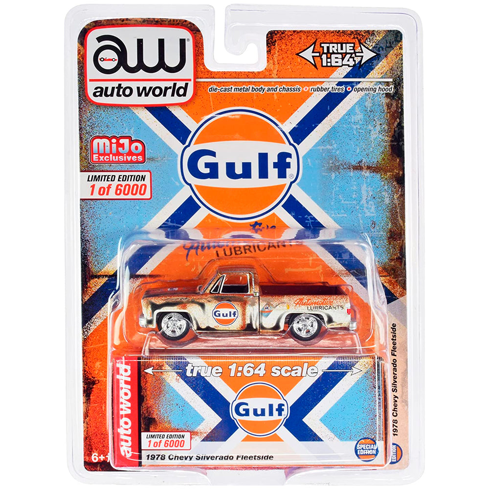 Auto World 1978 Chevy Silverado Fleetside Gulf (1/64)