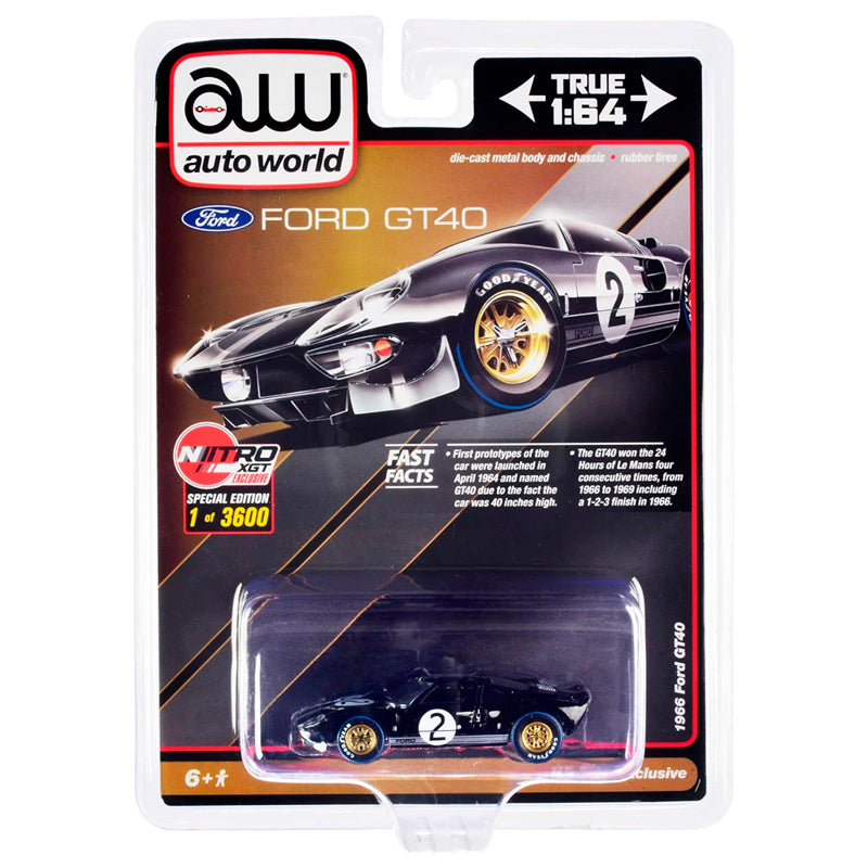 Auto World 1966 Ford GT40 Black (1:64)