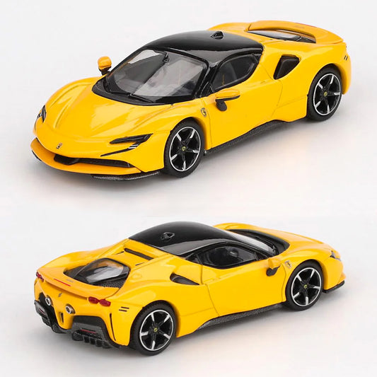 BBR Models Ferrari SF90 Stradale Giallo Modena Yellow (1:64 Scale)