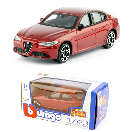 Bburago Alfa Romeo Giulia 2016 Red (Street Fire Series) (1:43 Scale)