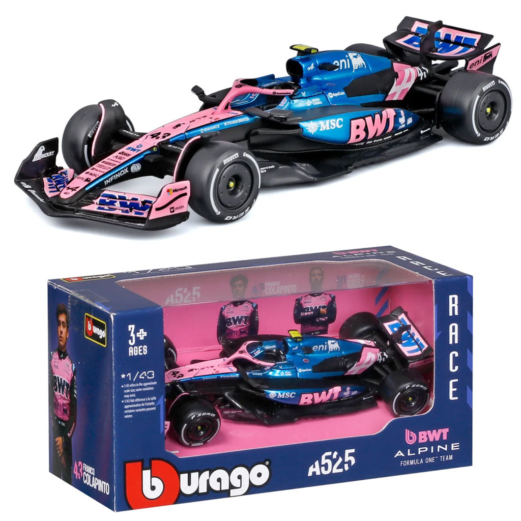 Bburago Alpine BWT A525 F1 2025 #43 Franco Colapinto (1:43 Scale)