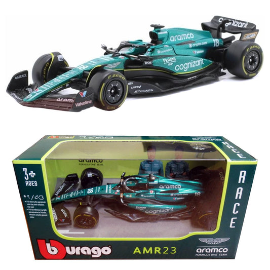 Bburago Aston Martin Aramco F1 AMR23 #18 Lance Stroll 2023 (1:43)