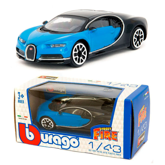 Bburago Street Fire - Bugatti Chiron Blue (1:43)