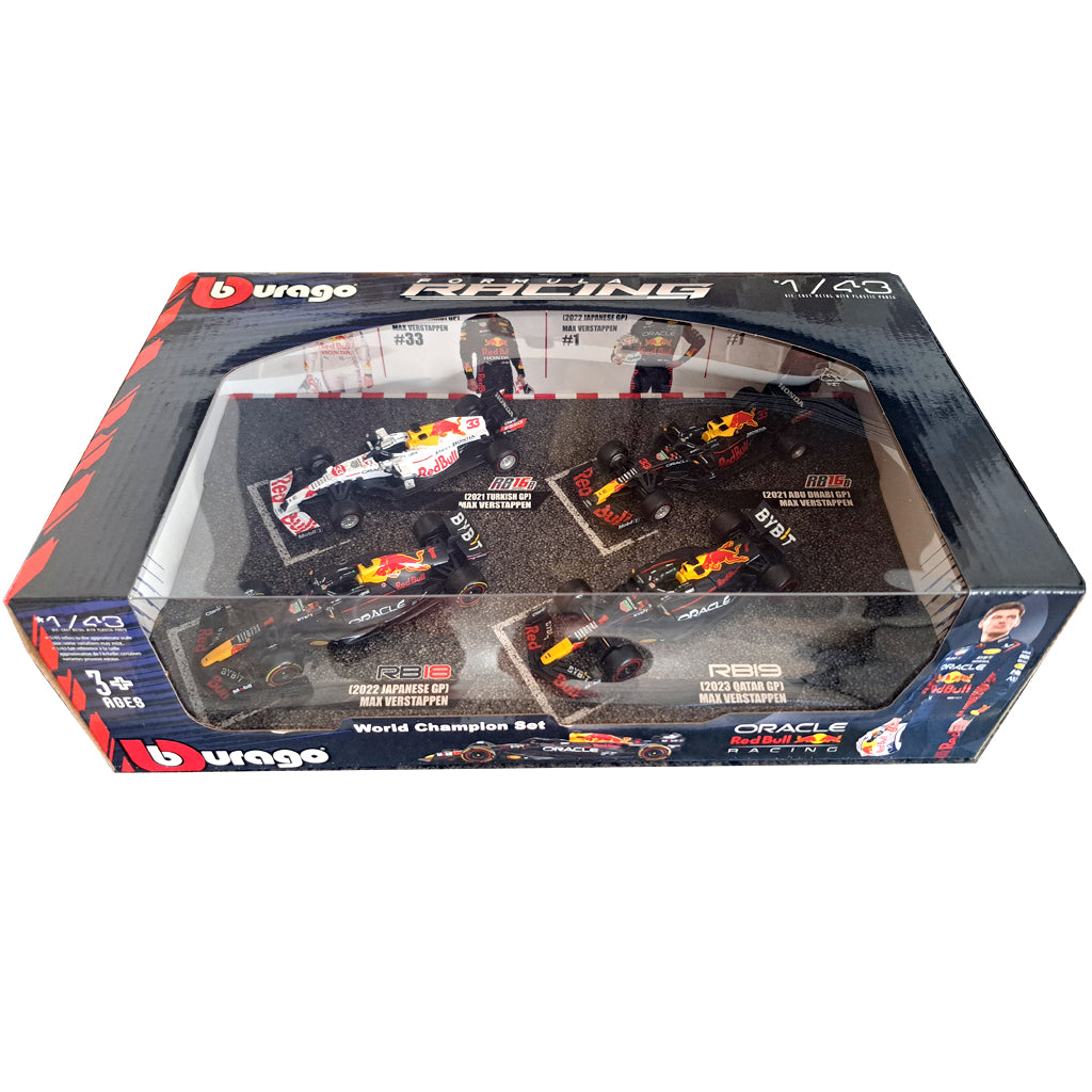 Bburago Red Bull F1 Team - Set Of 4 Cars (RB16B / RB18 / RB19) (1:43)