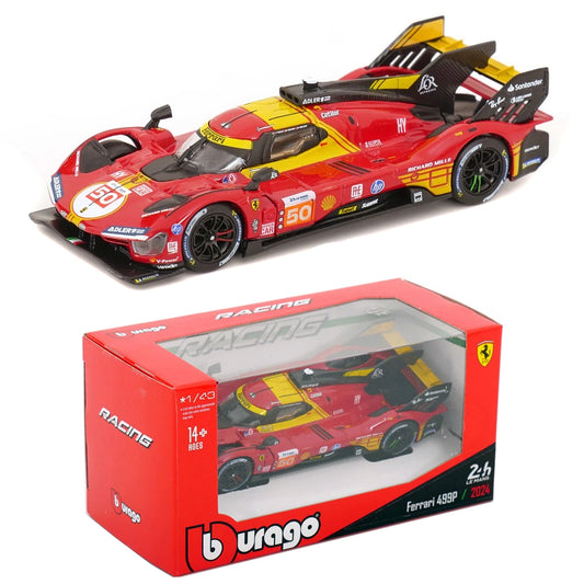 Bburago Ferrari 499P Hypercar #50 Le Mans 24 Hours 2024 (1:43 Scale)