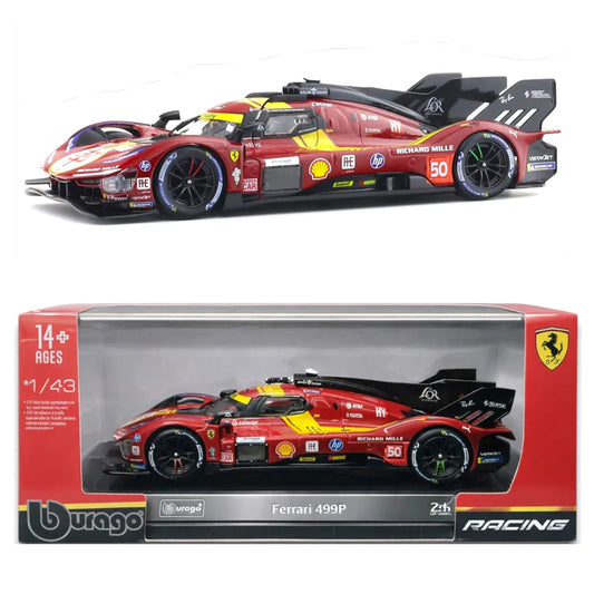 Bburago Ferrari 499P Hypercar #50 Le Mans 24H 2025 With Case (1:43)