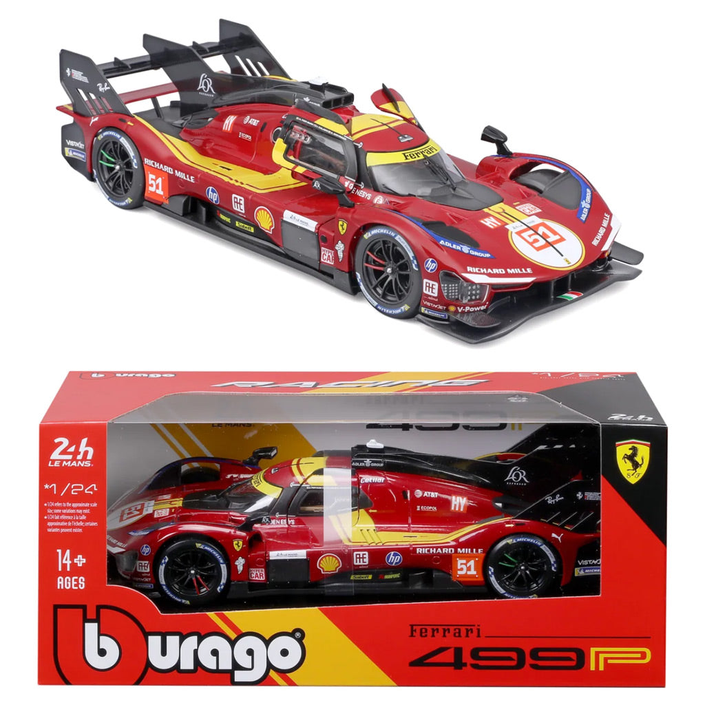 Bburago Ferrari 499P Hypercar #51 Le Mans 24H 2025 (1:24 Scale)
