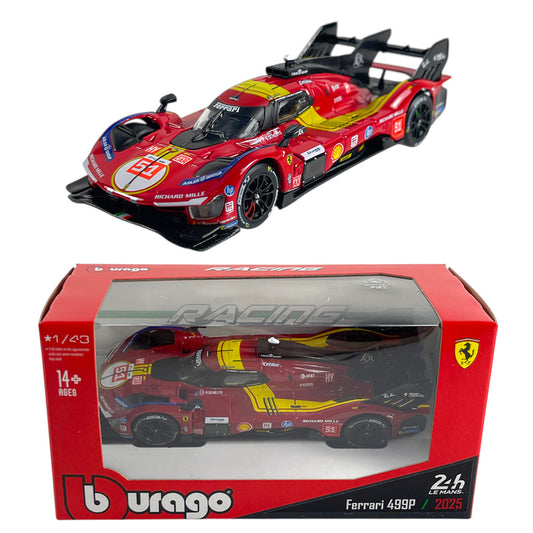 Bburago Ferrari 499P Hypercar #51 Le Mans 24H 2025 (1:43 Scale)