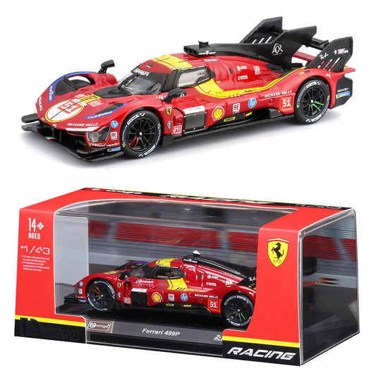 Bburago Ferrari 499P Hypercar #51 Le Mans 24H 2025 With Case (1:43)