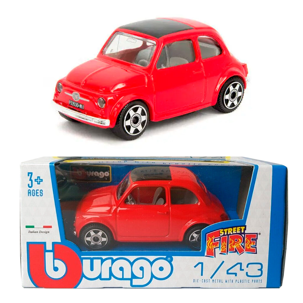 Bburago Street Fire - Fiat 500 Red 1965 (1:43)