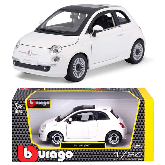 Bburago Fiat 500 (2007) White (1:24)