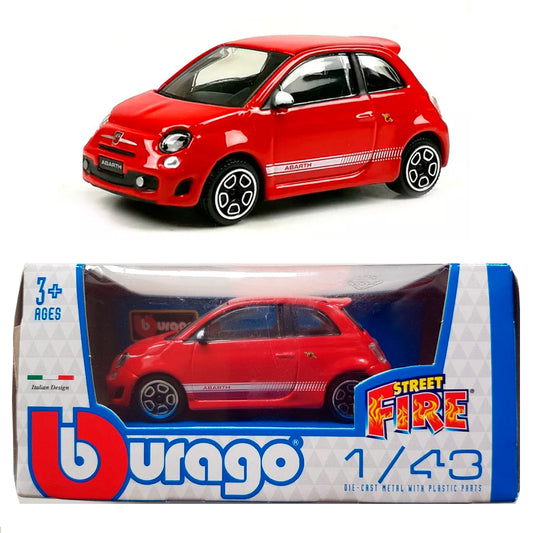 Bburago Street Fire - Fiat Abarth 500 Red (1:43)