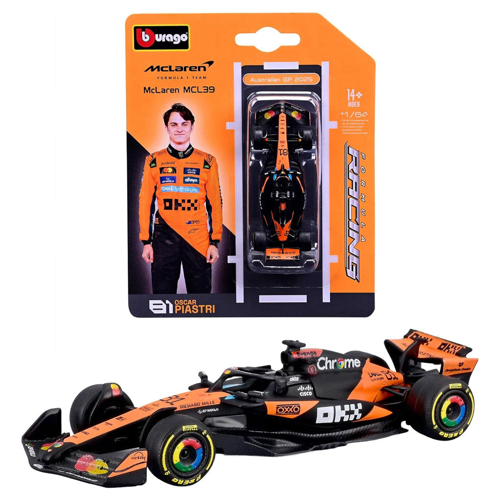 Bburago McLaren MCL39 F1 2025 Australian GP #81 Piastri (1:64 Scale)