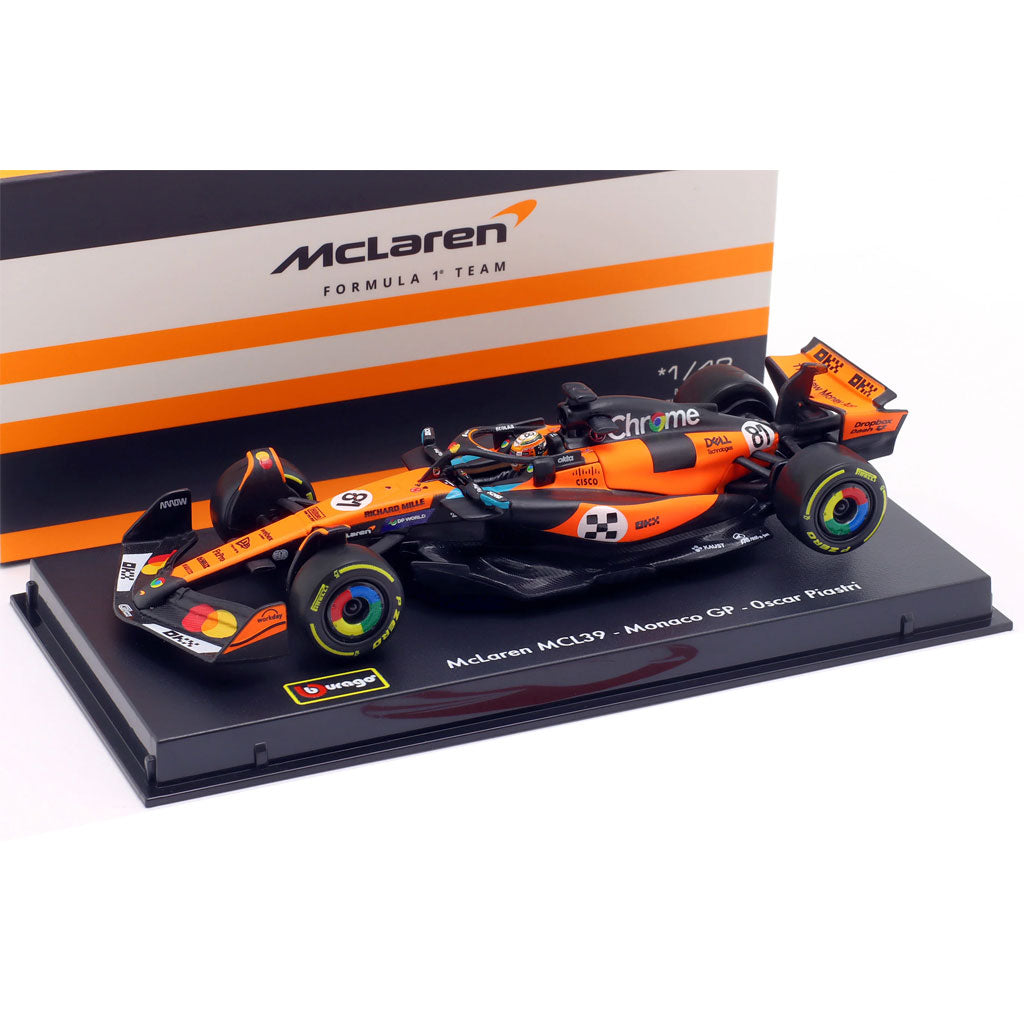 Bburago McLaren MCL39 F1 2025 Monaco GP #81 Piastri With Case (1:43)