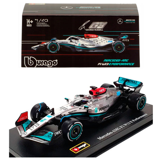 Bburago Mercedes-AMG W13 F1 2022 #63 Russell With Case (1/43)