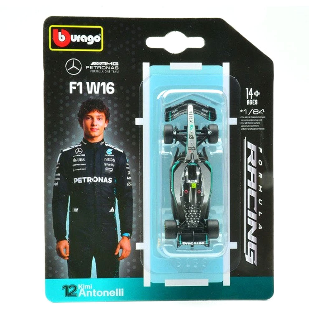 Bburago Mercedes-AMG W16 F1 2025 #12 Kimi Antonelli (1:64 Scale)