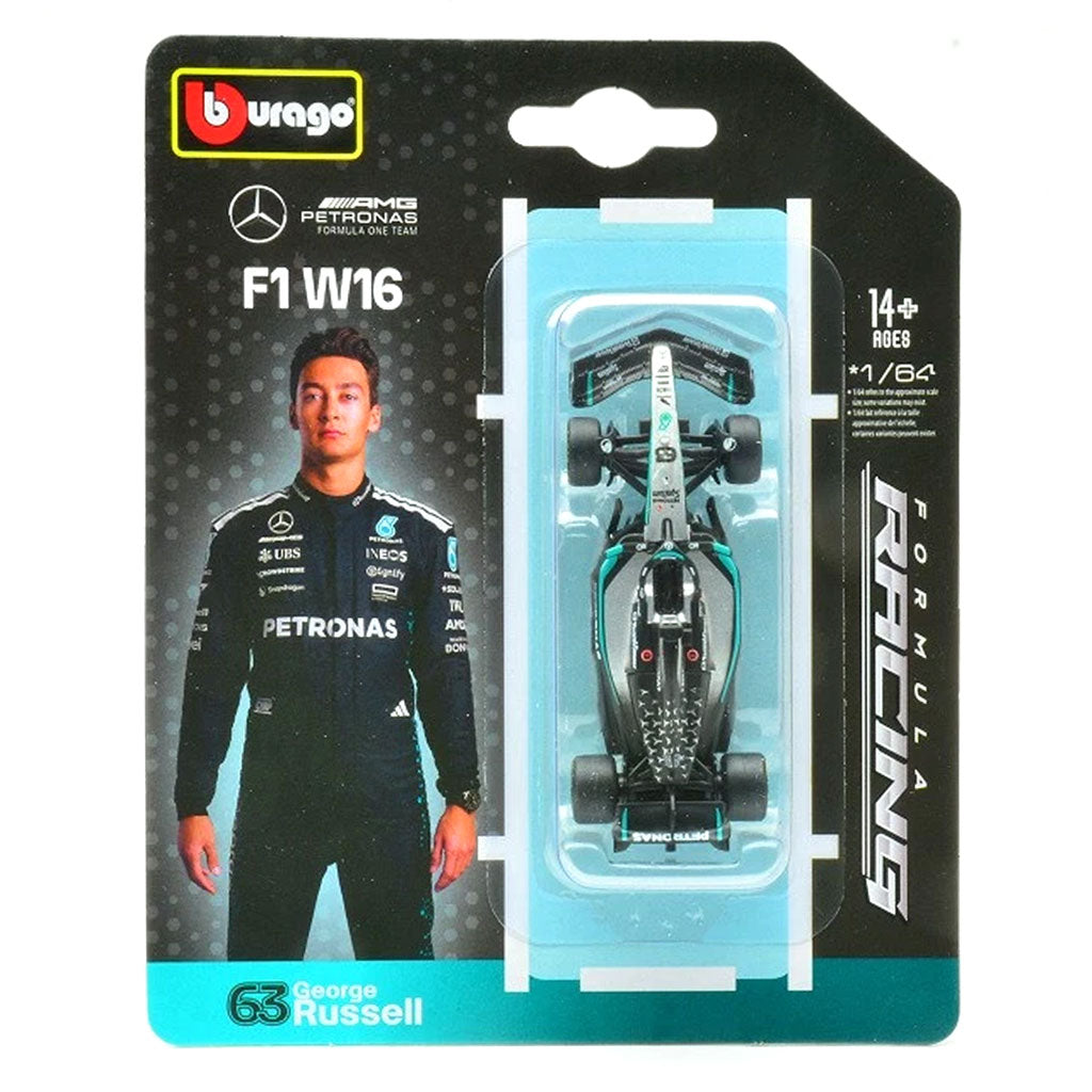 Bburago Mercedes-AMG W16 F1 2025 #63 George Russell (1:64 Scale)
