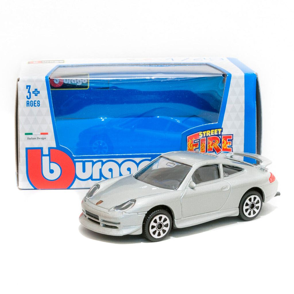 Bburago Street Fire - Porsche 911 GT3 Silver (1:43)