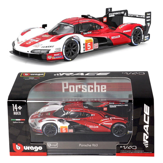 Bburago Porsche 963 #5 2023 WEC Hypercar Penske (1:43) (Case Marked)