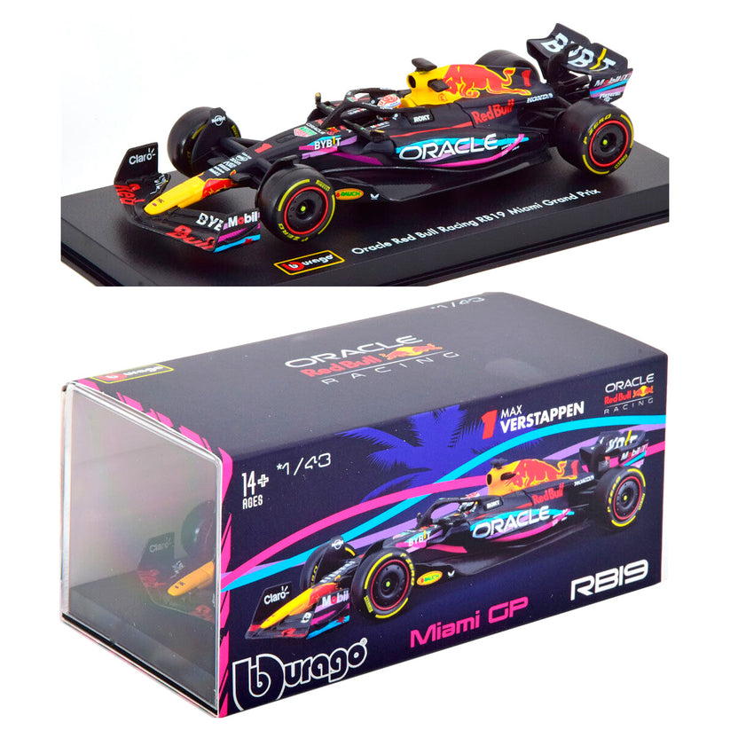 Bburago Red Bull RB19 #1 Verstappen Miami 2023 With Case (1:43) – AGR ...