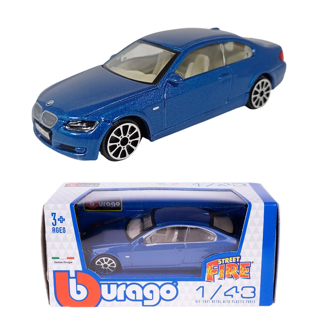 Bburago BMW 335i 2008 Blue (Street Fire Series) 1:43 Scale