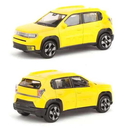 Bburago Fiat Panda EV 2024 Yellow / Black (Street Fire) 1:43 Scale
