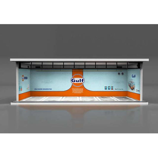 Black Box Diorama Parking Garage With LED Light - Gulf (1:64 Scale)