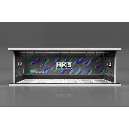 Black Box Diorama Parking Garage With LED Light - HKS (1:64 Scale)