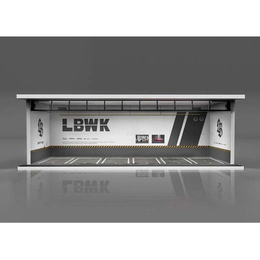Black Box Diorama Parking Garage With LED Light - LBWK (1:64 Scale)