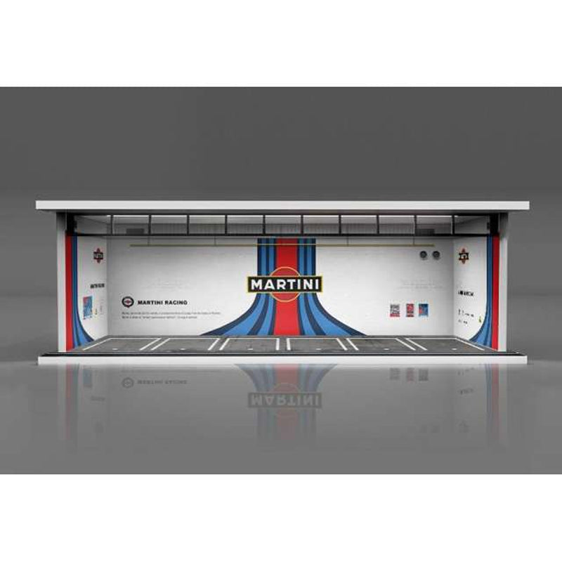 Black Box Diorama Parking Garage With LED Light - Martini (1:64 Scale)