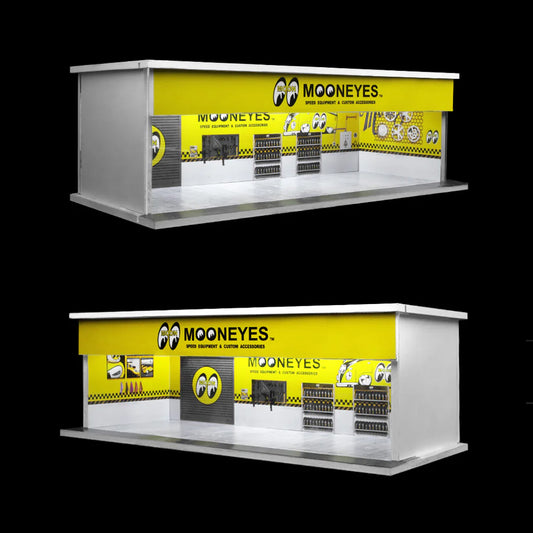 Black Box Diorama Parking Garage With LED Light - Mooneyes (1:64)