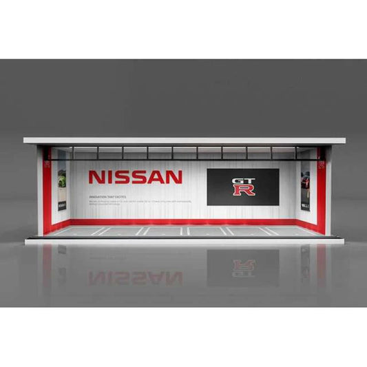Black Box Diorama Parking Garage With LED Light - Nissan (1:64 Scale)