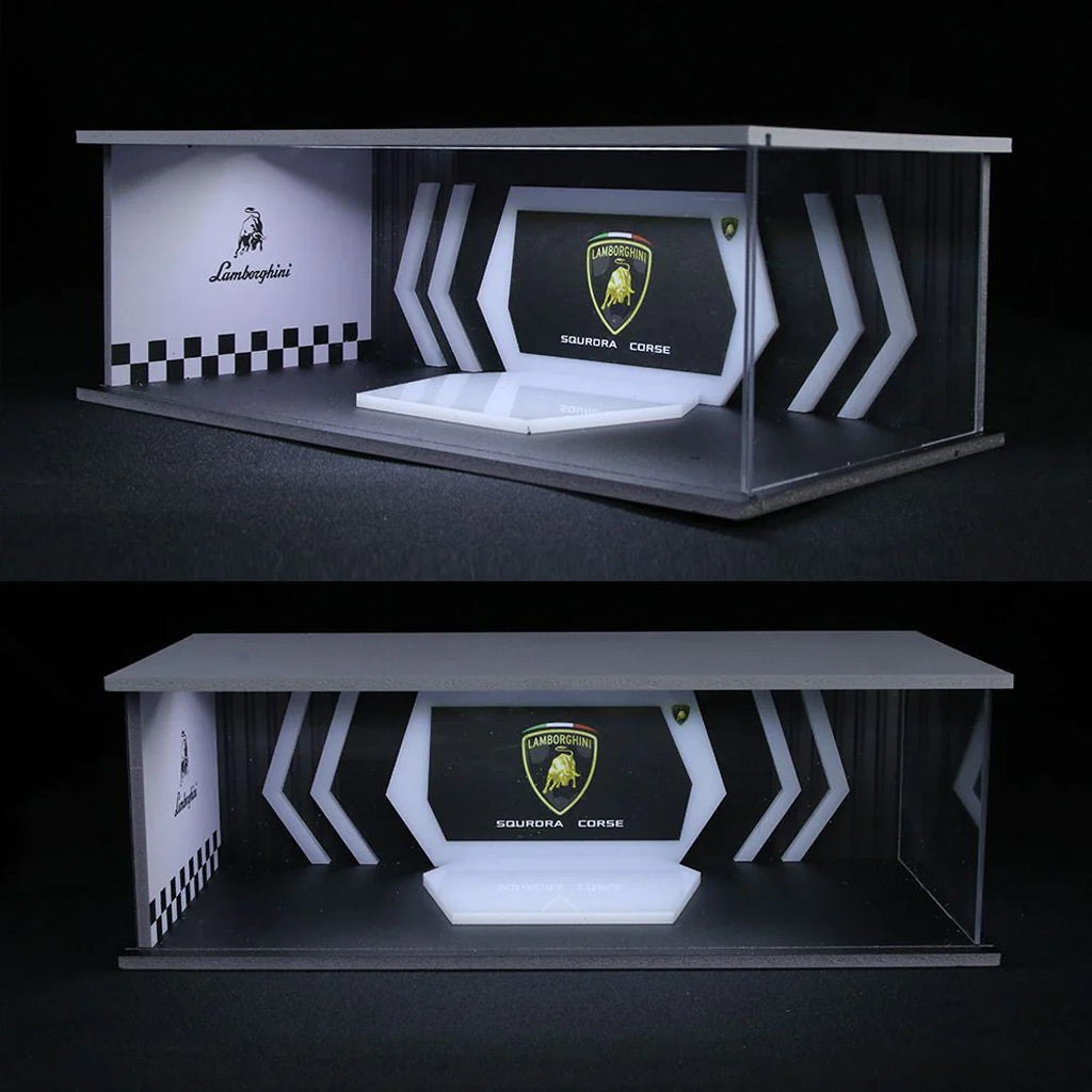 BBD Showroom Display Case With LED Light - Lamborghini (1:64 Scale)