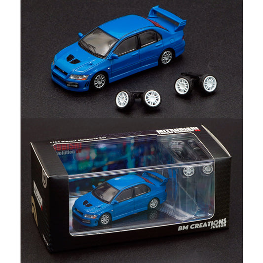 BM Creations Mitsubishi Lancer Evolution VII Blue RHD (1/64)