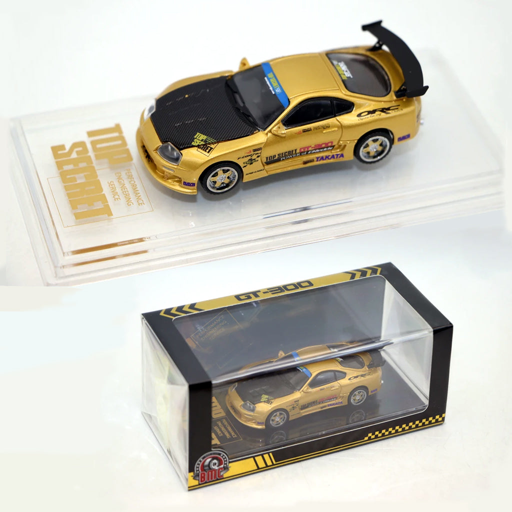 BM Creations Toyota GT-300 Supra Top Secret (JZA80) Gold (1:64 Scale)