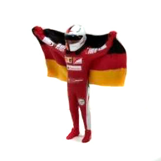 Cartrix 1:43 Diorama Figure - Sebastian Vettel With German Flag