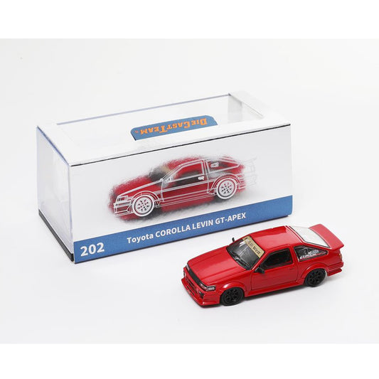 DCT Toyota Corolla Levin GT-APEX AE86 Red RHD (1:64 Scale)