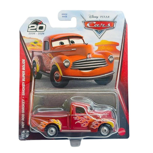 Disney Pixar Cars - Hot Rod Smokey With Flames (20 Years) Card Creased